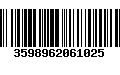 Código de Barras 3598962061025