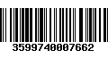 Código de Barras 3599740007662