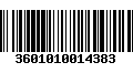 Código de Barras 3601010014383