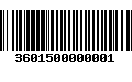 Código de Barras 3601500000001