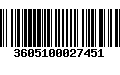 Código de Barras 3605100027451