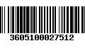 Código de Barras 3605100027512