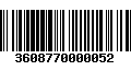 Código de Barras 3608770000052