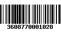 Código de Barras 3608770001028