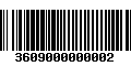 Código de Barras 3609000000002