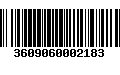 Código de Barras 3609060002183