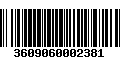 Código de Barras 3609060002381