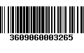 Código de Barras 3609060003265