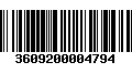 Código de Barras 3609200004794