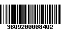 Código de Barras 3609200008402