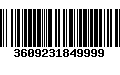 Código de Barras 3609231849999