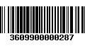 Código de Barras 3609900000287