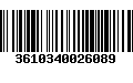 Código de Barras 3610340026089