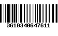 Código de Barras 3610340647611