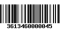 Código de Barras 3613460000045