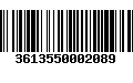 Código de Barras 3613550002089