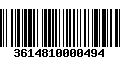 Código de Barras 3614810000494