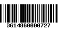 Código de Barras 3614860000727