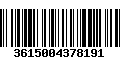 Código de Barras 3615004378191