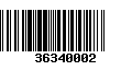 Código de Barras 36340002