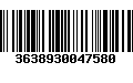 Código de Barras 3638930047580