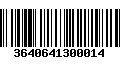 Código de Barras 3640641300014