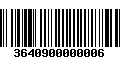 Código de Barras 3640900000006