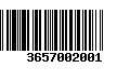 Código de Barras 3657002001