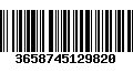 Código de Barras 3658745129820