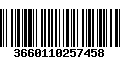 Código de Barras 3660110257458