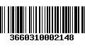 Código de Barras 3660310002148