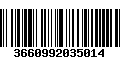 Código de Barras 3660992035014