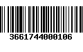 Código de Barras 3661744000106