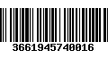 Código de Barras 3661945740016