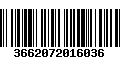 Código de Barras 3662072016036