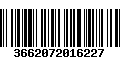 Código de Barras 3662072016227