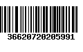 Código de Barras 36620720205991