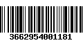 Código de Barras 3662954001181