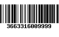 Código de Barras 3663316009999