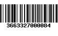 Código de Barras 3663327000084