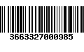 Código de Barras 3663327000985