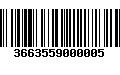 Código de Barras 3663559000005