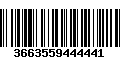 Código de Barras 3663559444441