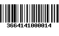 Código de Barras 3664141000014