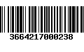 Código de Barras 3664217000238