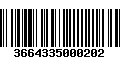 Código de Barras 3664335000202