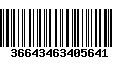 Código de Barras 36643463405641