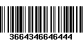 Código de Barras 3664346646444