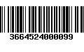 Código de Barras 3664524000099