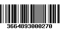 Código de Barras 3664893000270